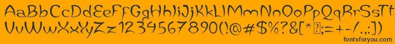 JaleasDemo Font – Black Fonts on Orange Background