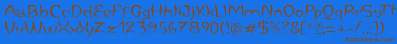 JaleasDemo Font – Brown Fonts on Blue Background