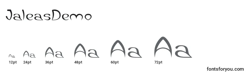 Größen der Schriftart JaleasDemo (130631)