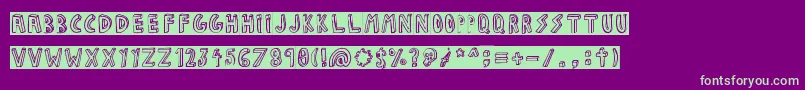 JALISCO COMPANY Font – Green Fonts on Purple Background