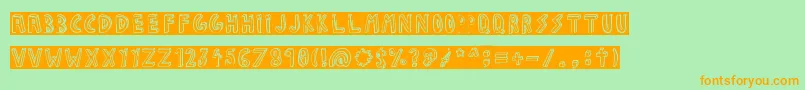 JALISCO COMPANY Font – Orange Fonts on Green Background