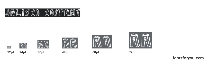 JALISCO COMPANY Font Sizes