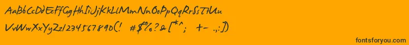 Шрифт James Fajardo – чёрные шрифты на оранжевом фоне