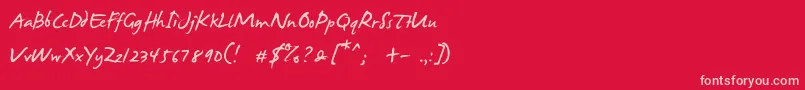 James Fajardo-Schriftart – Rosa Schriften auf rotem Hintergrund