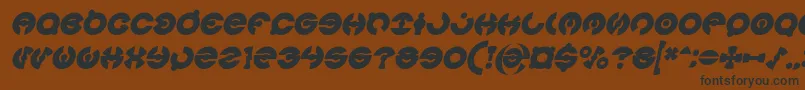 JAMES GLOVER Bold Italic-fontti – mustat fontit ruskealla taustalla