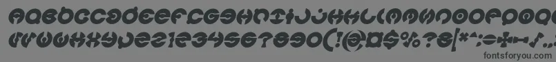 フォントJAMES GLOVER Bold Italic – 黒い文字の灰色の背景