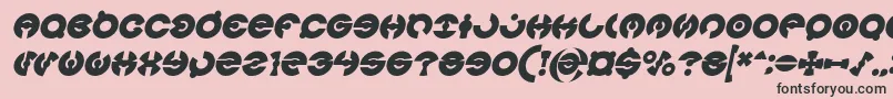 Шрифт JAMES GLOVER Bold Italic – чёрные шрифты на розовом фоне