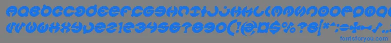 Шрифт JAMES GLOVER Bold Italic – синие шрифты на сером фоне