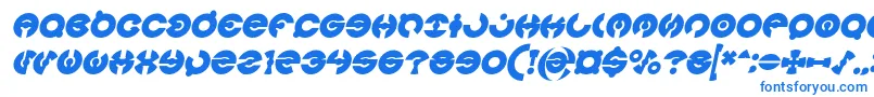JAMES GLOVER Bold Italic-fontti – siniset fontit valkoisella taustalla