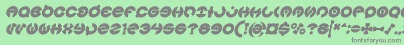 Czcionka JAMES GLOVER Bold Italic – szare czcionki na zielonym tle