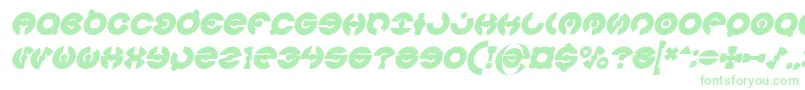 フォントJAMES GLOVER Bold Italic – 白い背景に緑のフォント