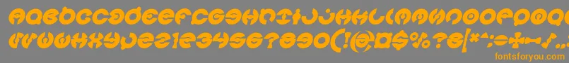Czcionka JAMES GLOVER Bold Italic – pomarańczowe czcionki na szarym tle
