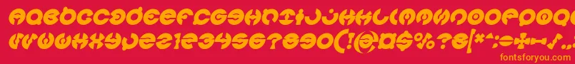 Шрифт JAMES GLOVER Bold Italic – оранжевые шрифты на красном фоне
