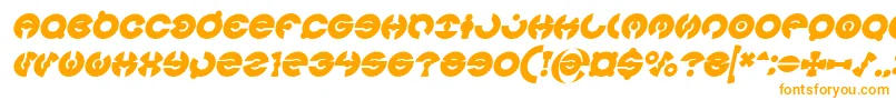 Шрифт JAMES GLOVER Bold Italic – оранжевые шрифты на белом фоне