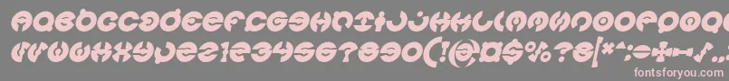 フォントJAMES GLOVER Bold Italic – 灰色の背景にピンクのフォント