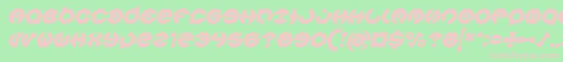 フォントJAMES GLOVER Bold Italic – 緑の背景にピンクのフォント