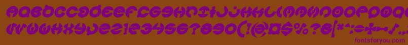 Шрифт JAMES GLOVER Bold Italic – фиолетовые шрифты на коричневом фоне
