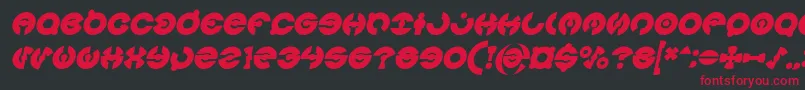 Шрифт JAMES GLOVER Bold Italic – красные шрифты на чёрном фоне