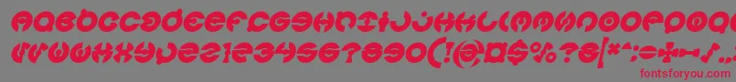 JAMES GLOVER Bold Italic-fontti – punaiset fontit harmaalla taustalla