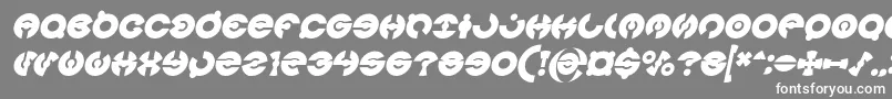 JAMES GLOVER Bold Italic-Schriftart – Weiße Schriften auf grauem Hintergrund