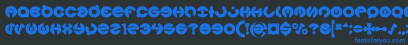 JAMES GLOVER Bold Font – Blue Fonts on Black Background