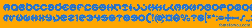 JAMES GLOVER Bold Font – Blue Fonts on Orange Background