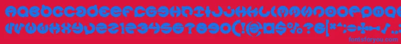 JAMES GLOVER Bold Font – Blue Fonts on Red Background