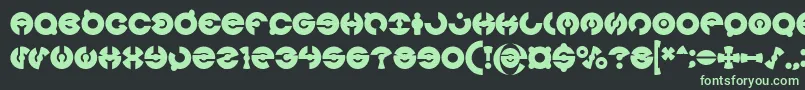 JAMES GLOVER Bold Font – Green Fonts on Black Background