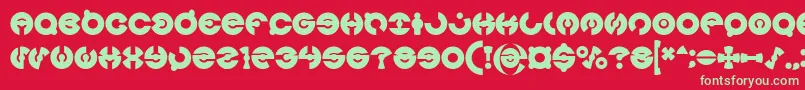 JAMES GLOVER Bold Font – Green Fonts on Red Background
