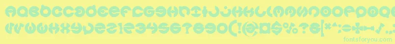 JAMES GLOVER Bold Font – Green Fonts on Yellow Background