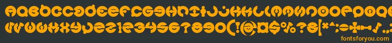 JAMES GLOVER Bold Font – Orange Fonts on Black Background