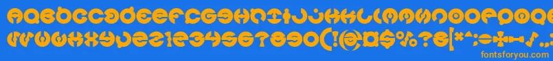 JAMES GLOVER Bold Font – Orange Fonts on Blue Background