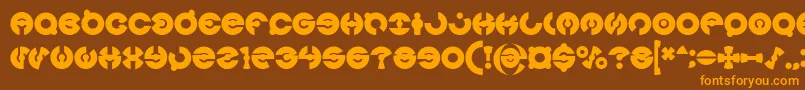 JAMES GLOVER Bold Font – Orange Fonts on Brown Background