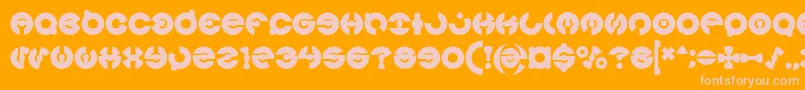JAMES GLOVER Bold Font – Pink Fonts on Orange Background