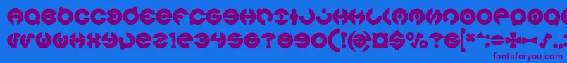JAMES GLOVER Bold Font – Purple Fonts on Blue Background