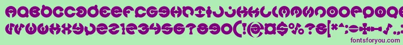 JAMES GLOVER Bold Font – Purple Fonts on Green Background