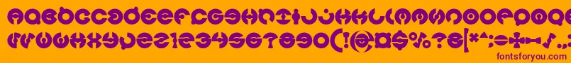 JAMES GLOVER Bold Font – Purple Fonts on Orange Background
