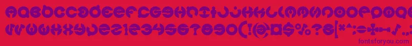 JAMES GLOVER Bold Font – Purple Fonts on Red Background