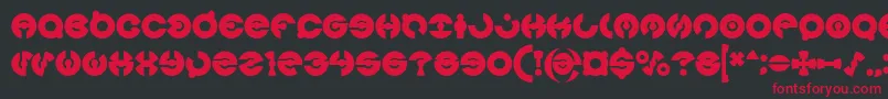 JAMES GLOVER Bold Font – Red Fonts on Black Background