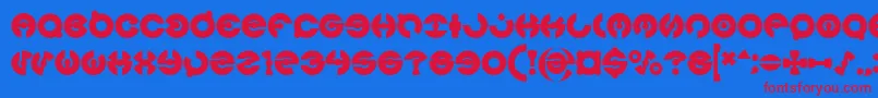 JAMES GLOVER Bold Font – Red Fonts on Blue Background