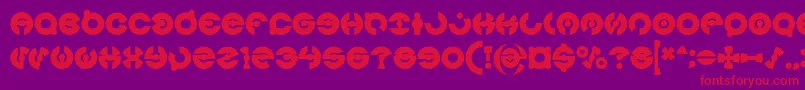 JAMES GLOVER Bold Font – Red Fonts on Purple Background