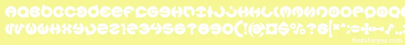 JAMES GLOVER Bold Font – White Fonts on Yellow Background