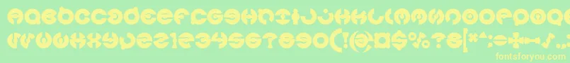 JAMES GLOVER Bold Font – Yellow Fonts on Green Background
