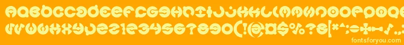JAMES GLOVER Bold Font – Yellow Fonts on Orange Background