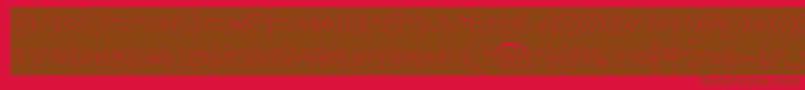 JAMES GLOVER Hollow Inverse Font – Brown Fonts on Red Background