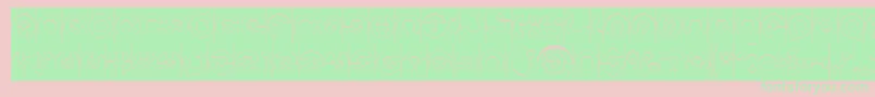 JAMES GLOVER Hollow Inverse Font – Green Fonts on Pink Background