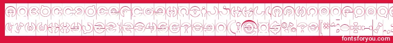 フォントJAMES GLOVER Hollow Inverse – 赤い背景に白い文字