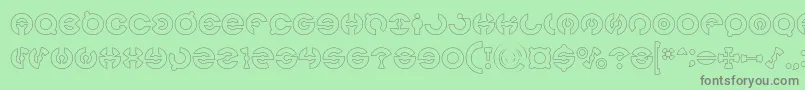 JAMES GLOVER Hollow Font – Gray Fonts on Green Background