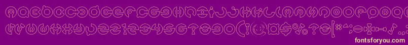 JAMES GLOVER Hollow Font – Yellow Fonts on Purple Background