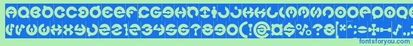 JAMES GLOVER Inverse Font – Blue Fonts on Green Background